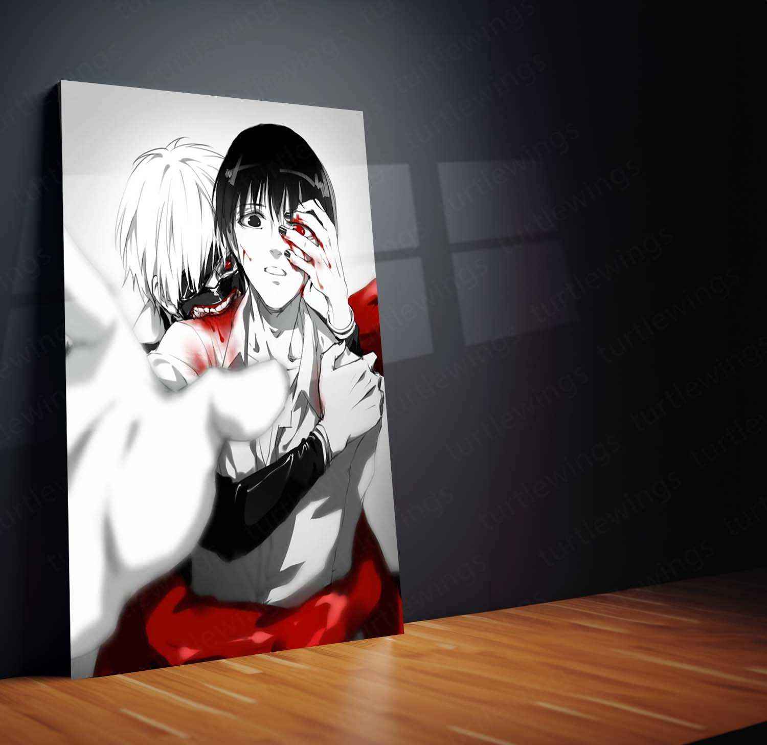 Kaneki Ken Metal Poster – Tokyo Ghoul Anime Wall Art | Dark Aesthetic Decor - TURTLEWINGS