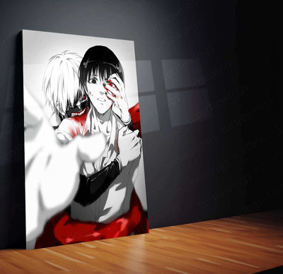 Kaneki Ken Metal Poster – Tokyo Ghoul Anime Wall Art | Dark Aesthetic Decor - TURTLEWINGS
