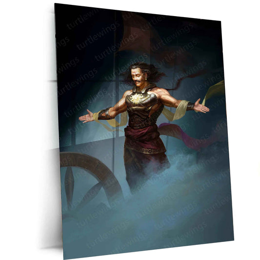 Karna Metal Poster – Warrior of Mahabharata | Epic Hindu Mythology Wall Art - TURTLEWINGS