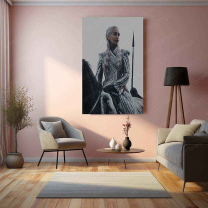 Khaleesi Metal Poster – Daenerys Targaryen Game of Thrones Wall Art - TURTLEWINGS