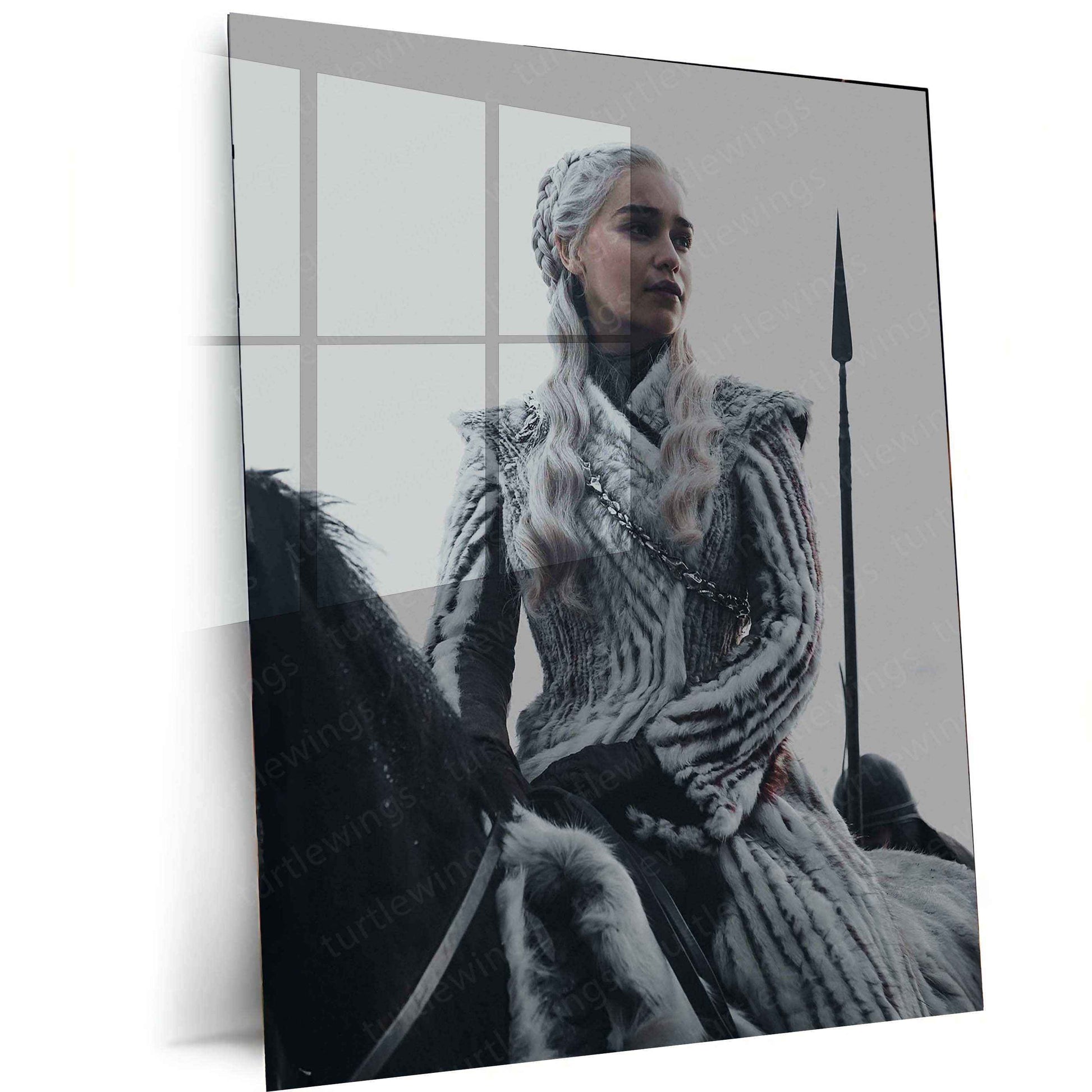 Khaleesi Metal Poster – Daenerys Targaryen Game of Thrones Wall Art - TURTLEWINGS