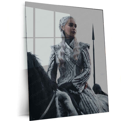 Khaleesi Metal Poster – Daenerys Targaryen Game of Thrones Wall Art - TURTLEWINGS
