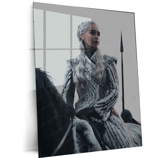 Khaleesi Metal Poster – Daenerys Targaryen Game of Thrones Wall Art - TURTLEWINGS