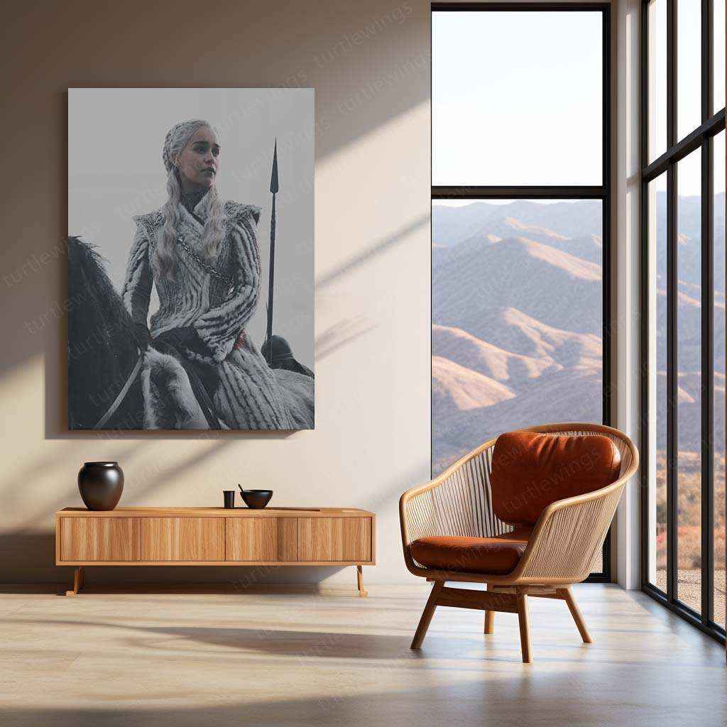 Khaleesi Metal Poster – Daenerys Targaryen Game of Thrones Wall Art - TURTLEWINGS
