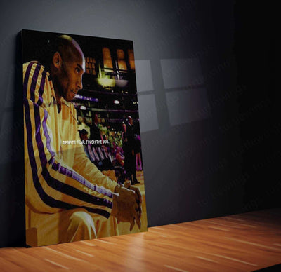 Kobe Bryant Quote Metal Poster – Mamba Mentality Motivational Wall Art | Basketball Inspiration - TURTLEWINGS