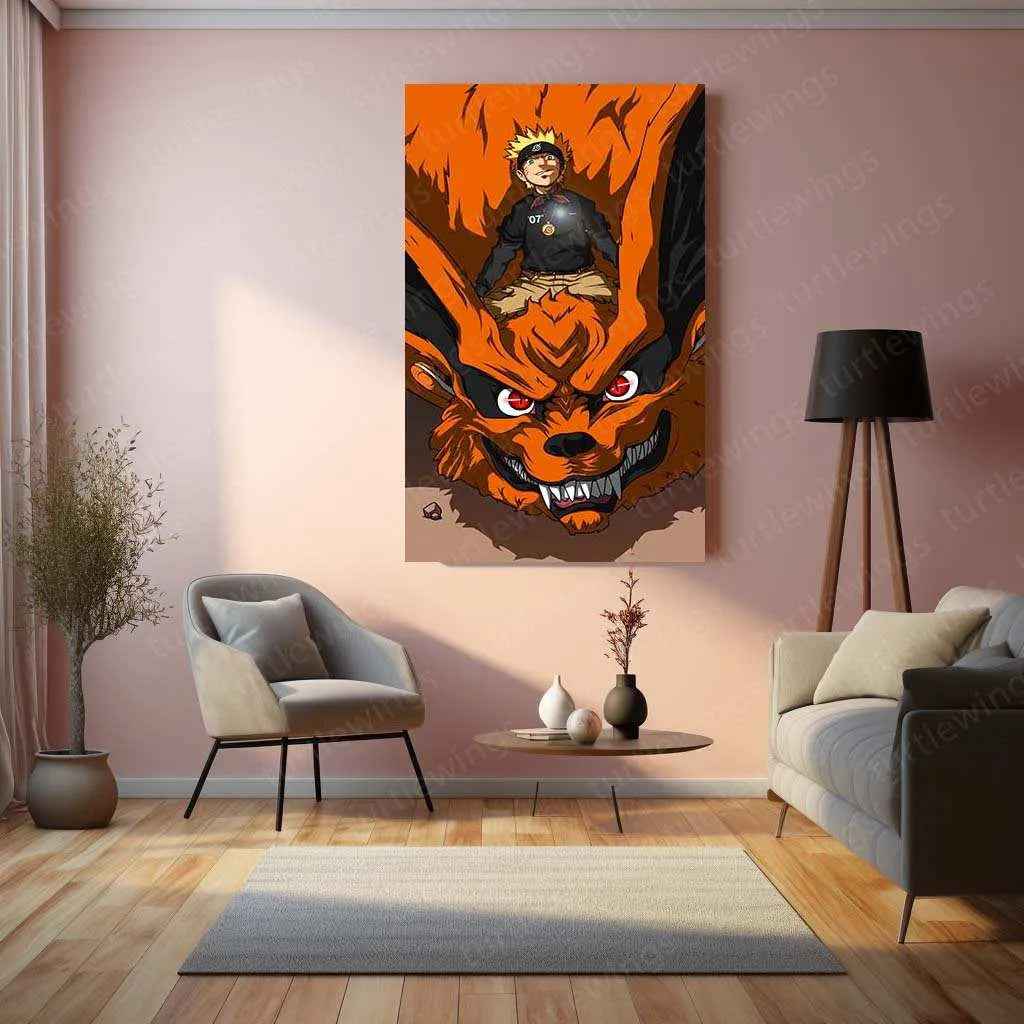 Kurama Poster – The Nine-Tailed Fox Artwork - TURTLEWINGS