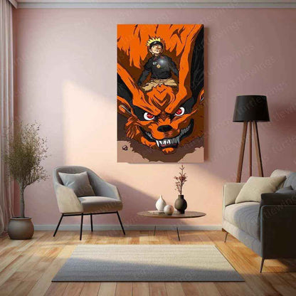 Kurama Poster – The Nine-Tailed Fox Artwork - TURTLEWINGS