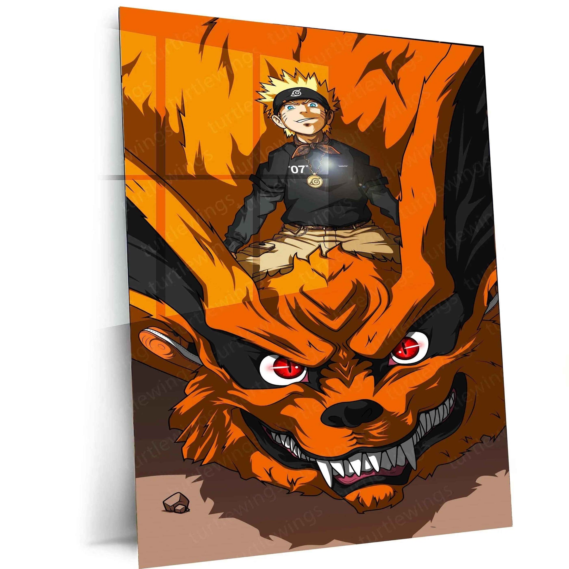 Kurama Poster – The Nine-Tailed Fox Artwork - TURTLEWINGS