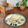 Kaito Kid Round Flat Rug | Detective Conan Phantom Thief Anime Floor Mat | Anti-Slip 3 mm Absorbent Circle Flat Rug for Bedroom, Gaming Room & Anime Fans