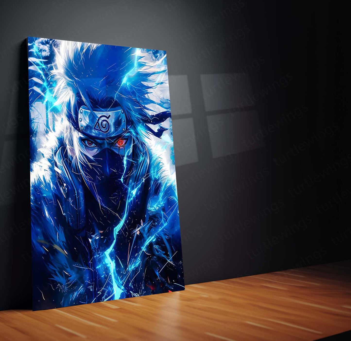 Anime Metal Poster | Kakashi Hatake – The Copy Ninja of Konoha | Lightning Edge Metal Frame Poster