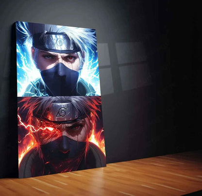 Kakashi Hatake Metal Poster | Naruto Anime Portrait - TURTLEWINGS