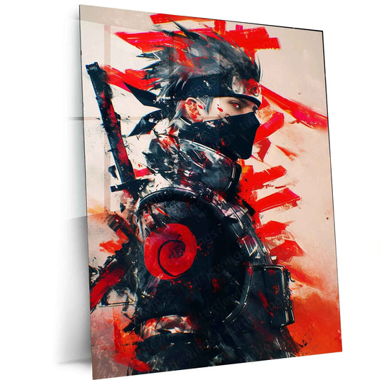 Kakashi Hatake Metal Poster – Premium Naruto Wall Art - TURTLEWINGS