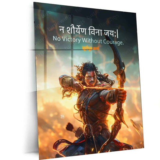 Karna Mahabharat Metal Poster – Warrior & Legend Wall Art - TURTLEWINGS