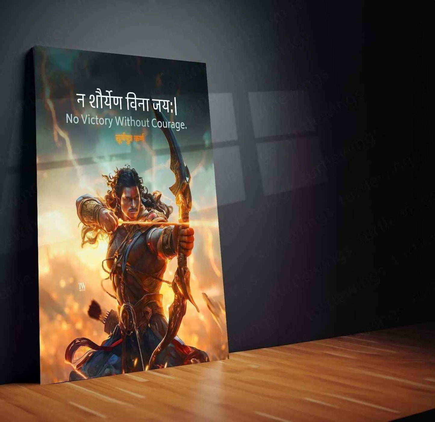 Karna Mahabharat Metal Poster – Warrior & Legend Wall Art - TURTLEWINGS