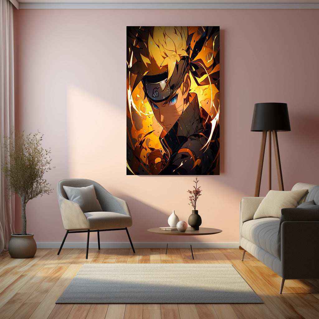 Kawaii Naruto Metal Poster | Cute Anime Wall Art | Adorable Ninja Aesthetic 2 - TURTLEWINGS