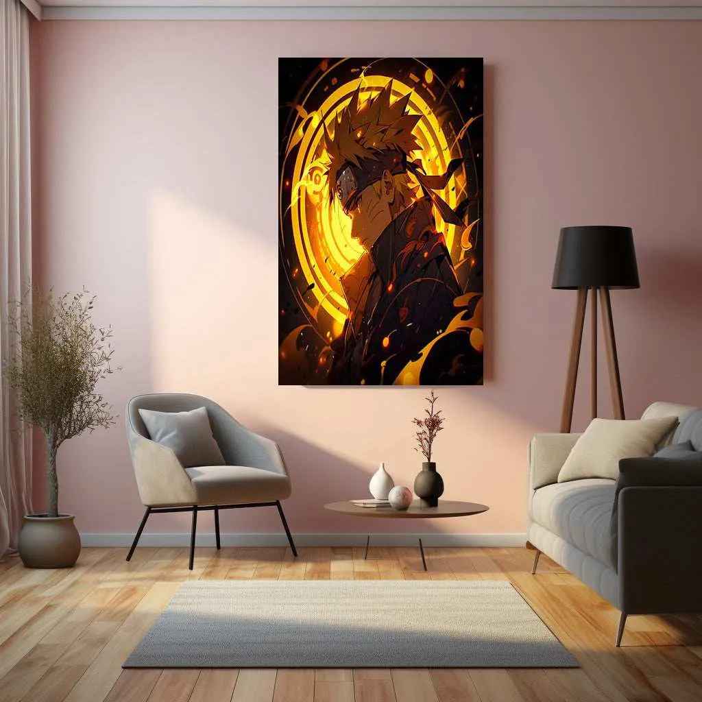 Kawaii Naruto Metal Poster | Cute Anime Wall Art | Adorable Ninja Aesthetic 4 - TURTLEWINGS