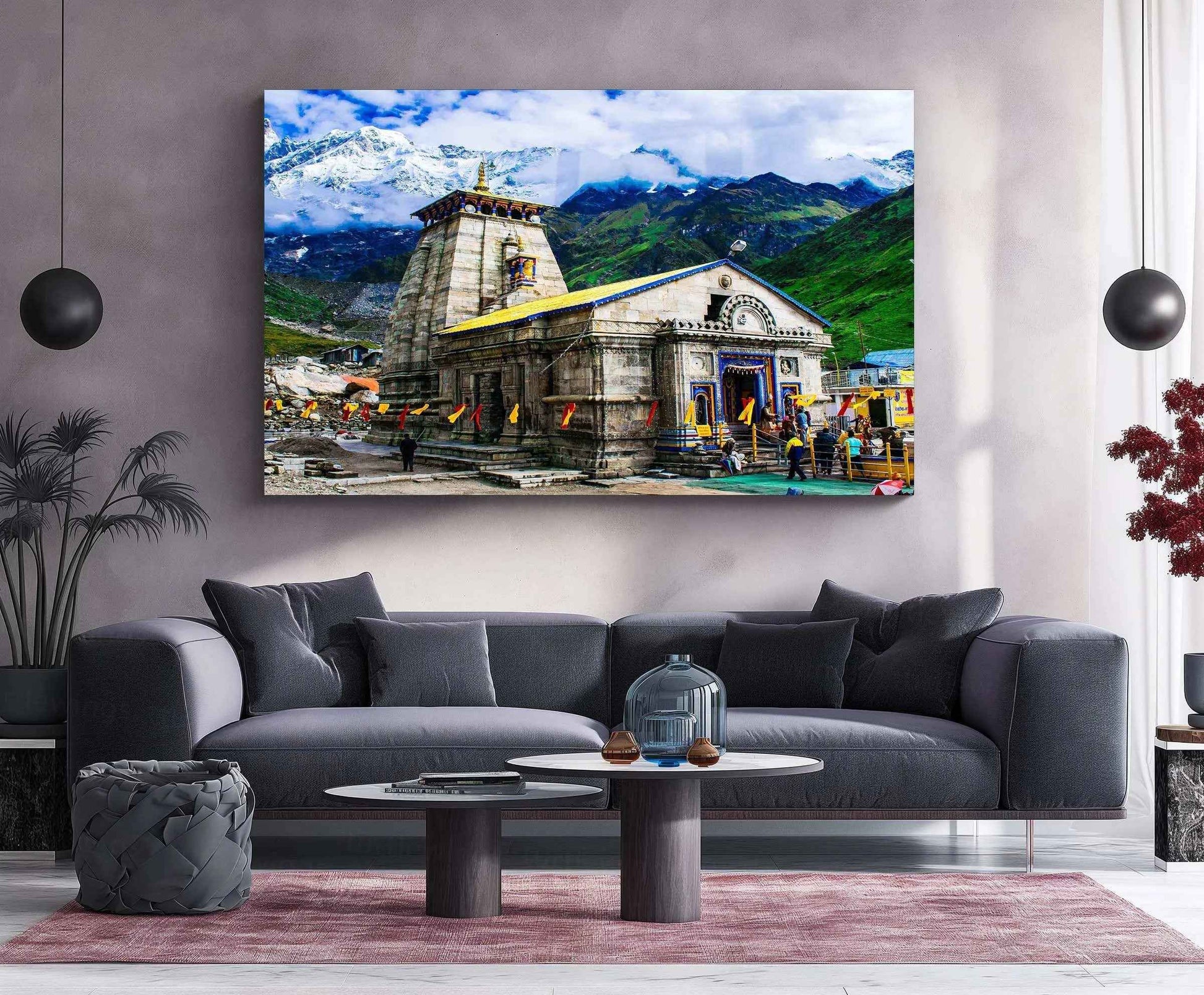 Kedarnath Temple Metal Poster – Sacred Himalayan Shrine Wall Art | Divine Spiritual Decor - TURTLEWINGS