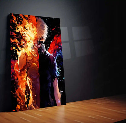 Anime Metal Poster | Tokyo Ghoul – Ken Kaneki Shadow Metal Poster | Dark Anime Wall Frame 03 - TURTLEWINGS