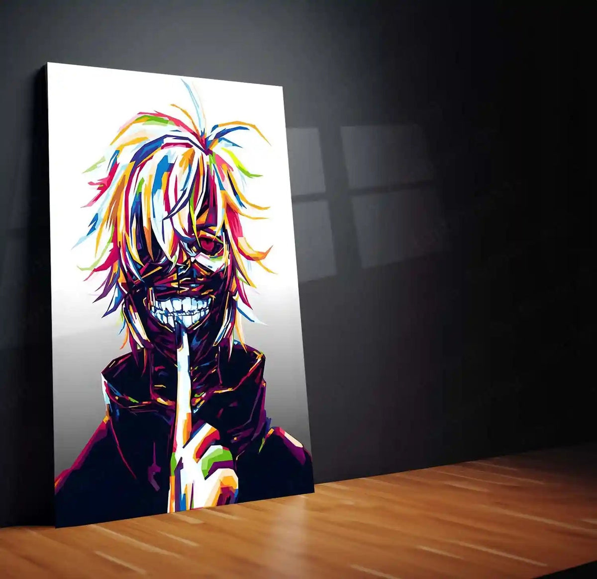 Anime Metal Poster | Tokyo Ghoul – Ken Kaneki Shadow Metal Poster | Dark Anime Wall Frame 04 - TURTLEWINGS