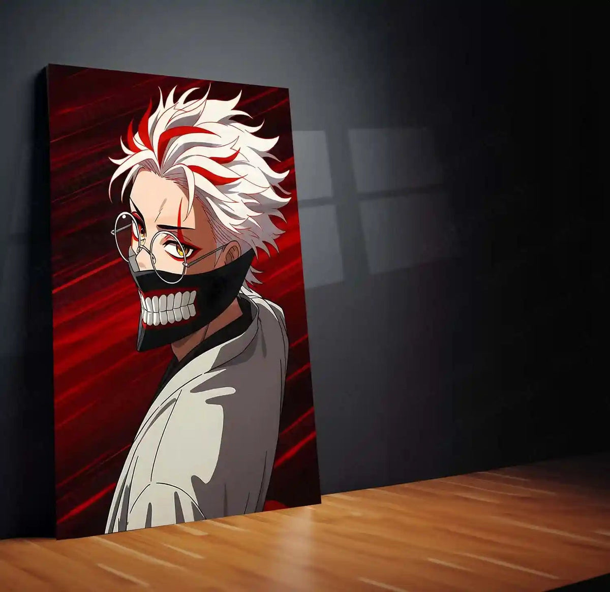 Anime Metal Poster | Tokyo Ghoul – Ken Kaneki Shadow Metal Poster | Dark Anime Wall Frame 06 - TURTLEWINGS