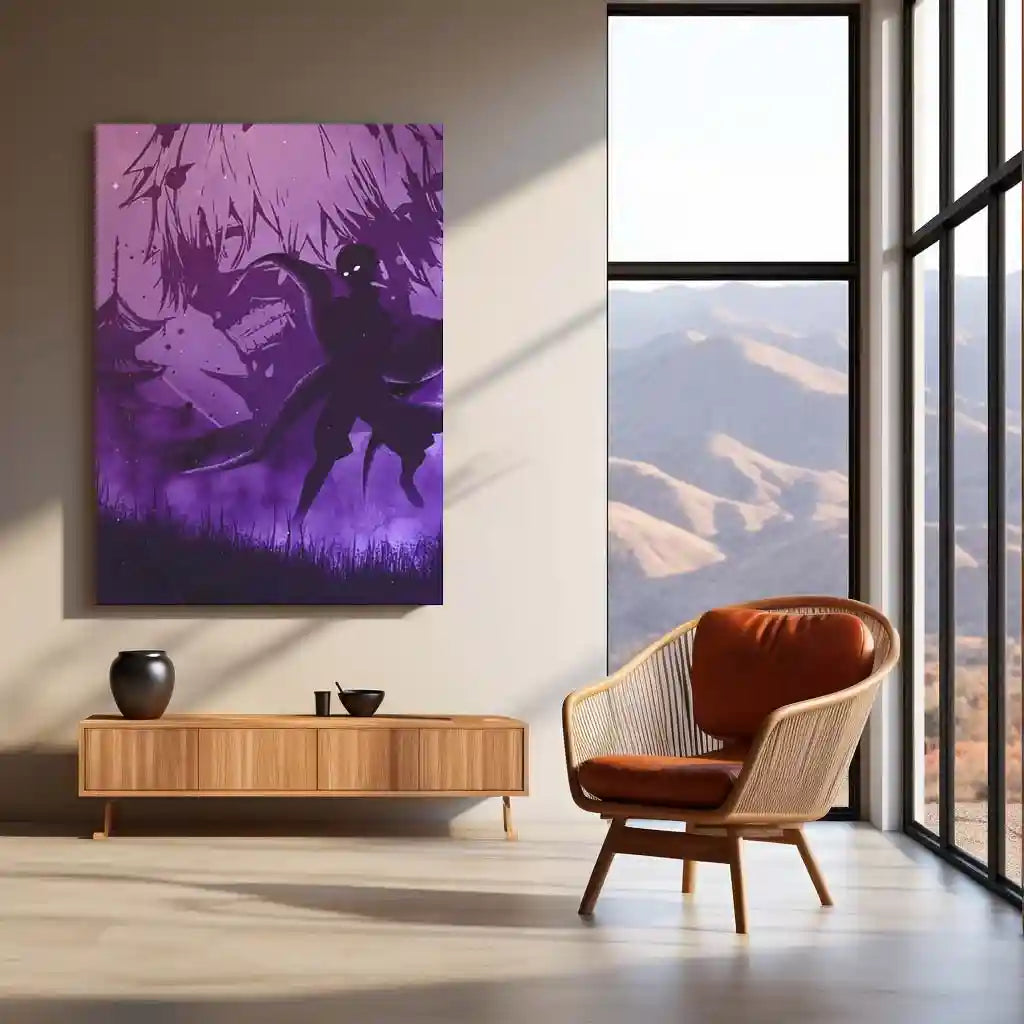 Anime Metal Poster | Tokyo Ghoul – Ken Kaneki Shadow Metal Poster | Dark Anime Wall Frame 02 - TURTLEWINGS