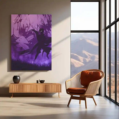 Anime Metal Poster | Tokyo Ghoul – Ken Kaneki Shadow Metal Poster | Dark Anime Wall Frame 02 - TURTLEWINGS