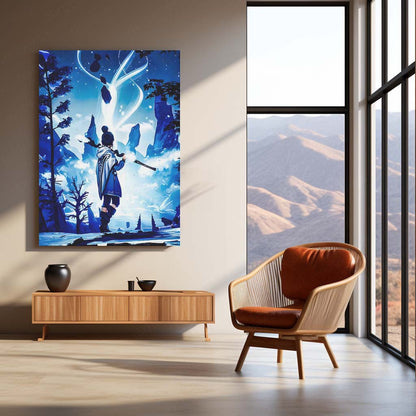 Kena: Bridge of Spirits – Spirit Guardian Mask | Fantasy Adventure Metal Frame Poster 01