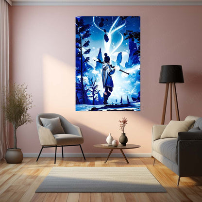 Kena: Bridge of Spirits – Spirit Guardian Mask | Fantasy Adventure Metal Frame Poster 01