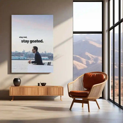 Quote Metal Poster | Kendall Roy | “Stay Real, Stay Goated.” | Executive Mindset Metal Poster - TURTLEWINGS 