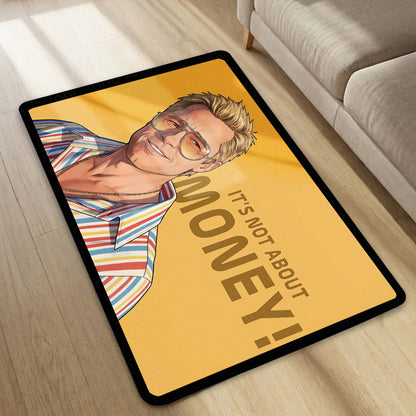 Kento Nanami Anime Quote Area Flat Rug | Jujutsu Sorcerer Inspired Floor Mat | “It’s Not About Money” Anime Style Flat Rug for Bedroom, Gaming Room & Otaku Decor