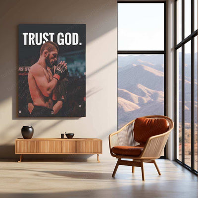 Khabib Nurmagomedov Metal Poster – UFC MMA Champion Wall Art - TURTLEWINGS
