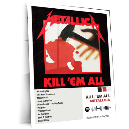 Metallica Complete Collection | Set of 11 | Set of 8 | Set of 4 | Album Posters Metal Frames Heavy Riffs. Legendary Albums. Thrash Metal History on Your Walls. - TURTLEWINGS