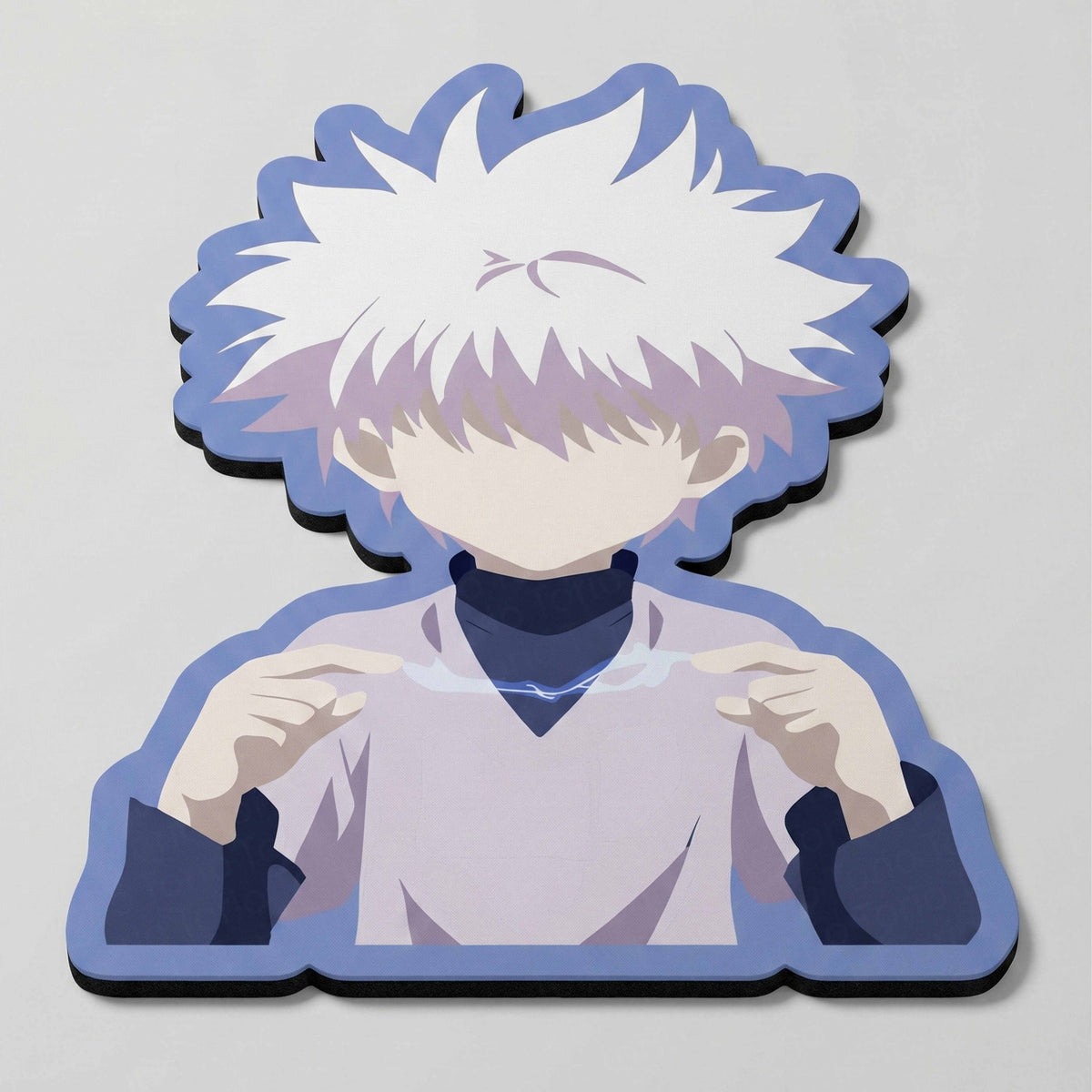 Killua Inspired Anime Floor Mat (3 mm Thick) | Lightning Assassin Art for Bedroom, Gaming Room & Otaku Decor
