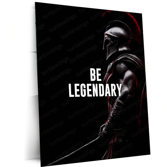 Leonidas I – Be Legendary | Spartan Warrior Motivation Metal Frame - TURTLEWINGS