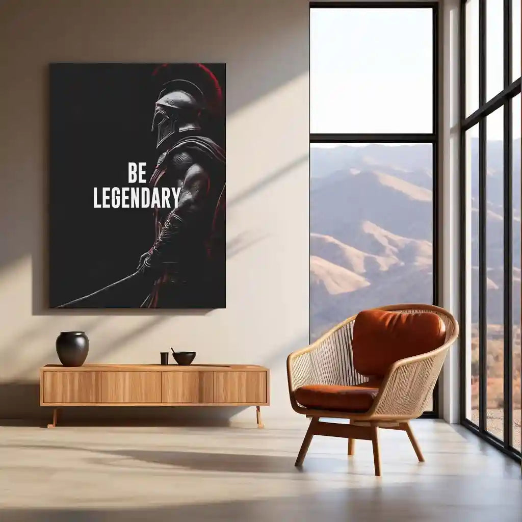 Leonidas I – Be Legendary | Spartan Warrior Motivation Metal Frame - TURTLEWINGS