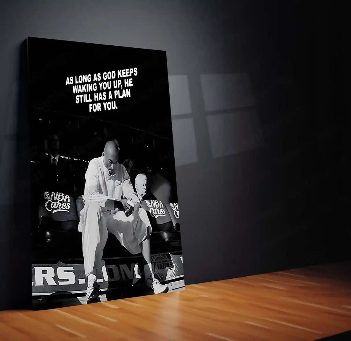 Quote Metal Poster | Kobe Bryant – “As Long As God Keeps Waking You Up, He Still Has a Plan for You” | Faith, Purpose & Mamba Mentality Metal Frame - TURTLEWINGS 