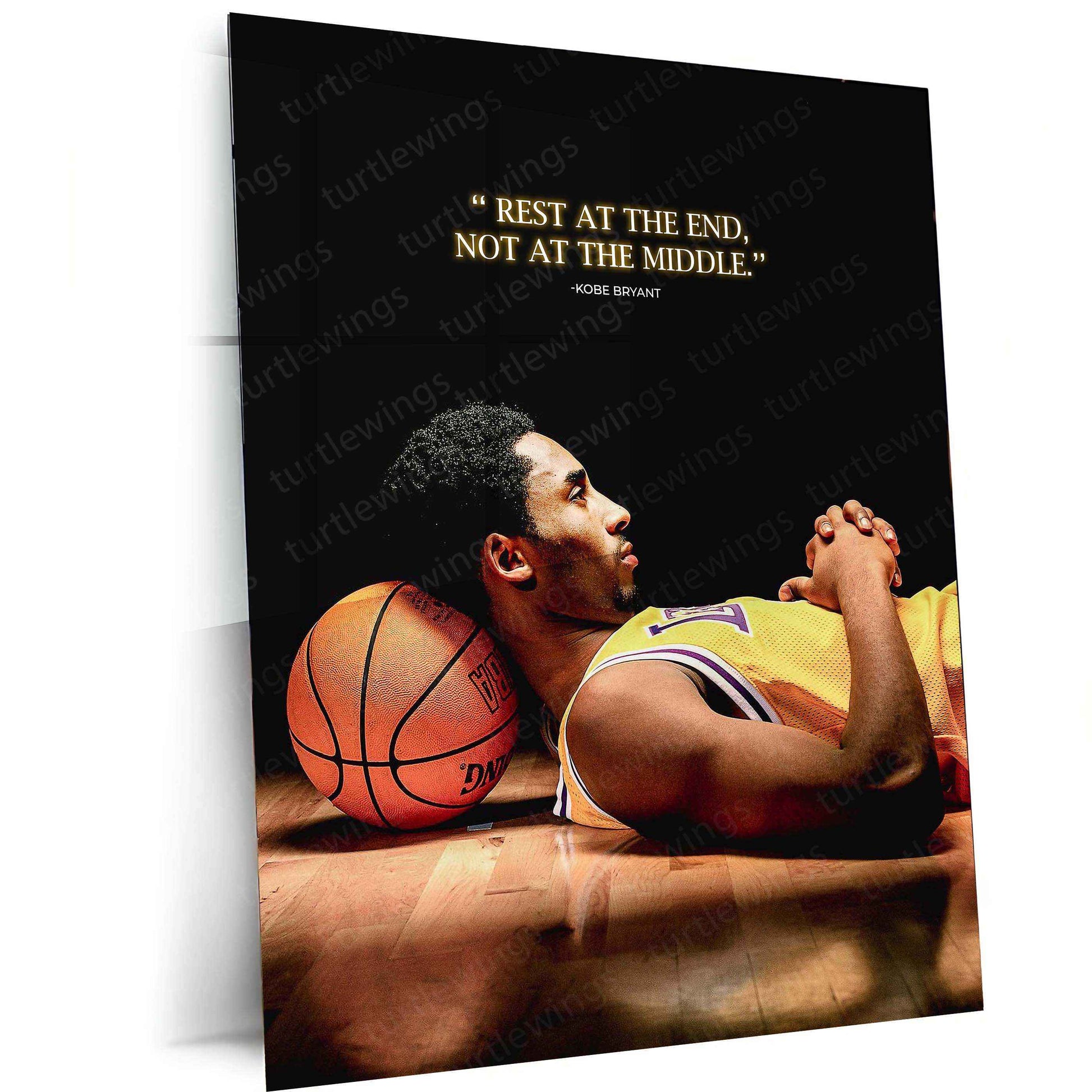 Kobe Bryant Metal Poster – Mamba Mentality Wall Art - TURTLEWINGS