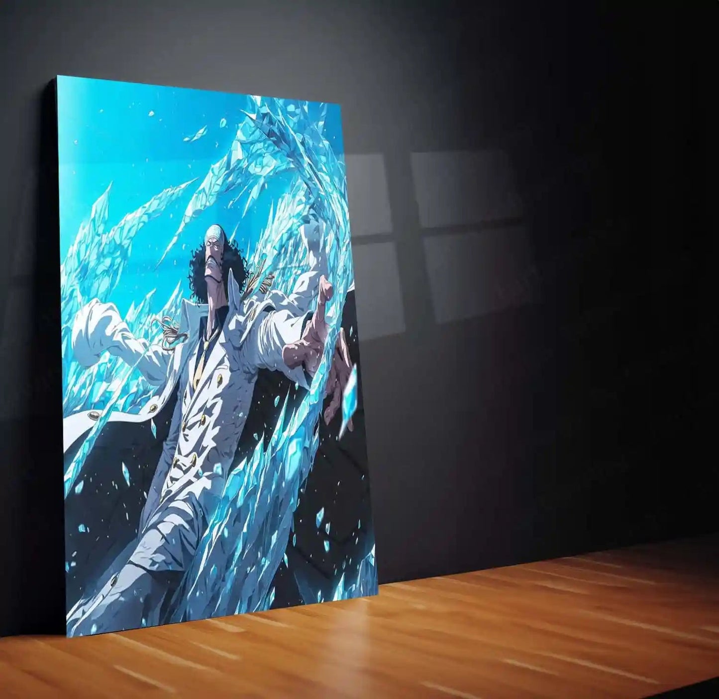 Anime Metal Poster | Kuzan (Aokiji) | Ice Power Anime Wall Art | Calm Strength & Absolute Justice Metal Poster - TURTLEWINGS
