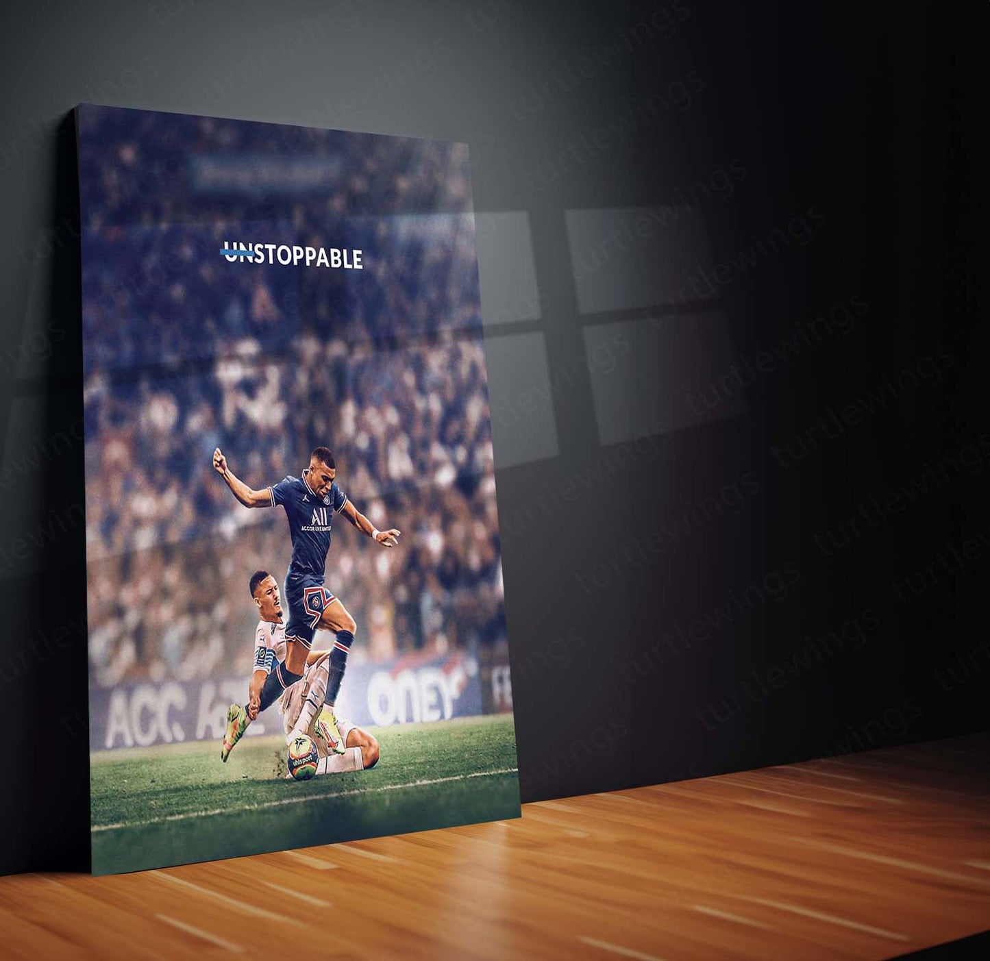 Kylian Mbappé France Metal Frame | World Cup Star Wall Art 03 - TURTLEWINGS