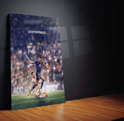 Kylian Mbappé France Metal Frame | World Cup Star Wall Art 03 - TURTLEWINGS