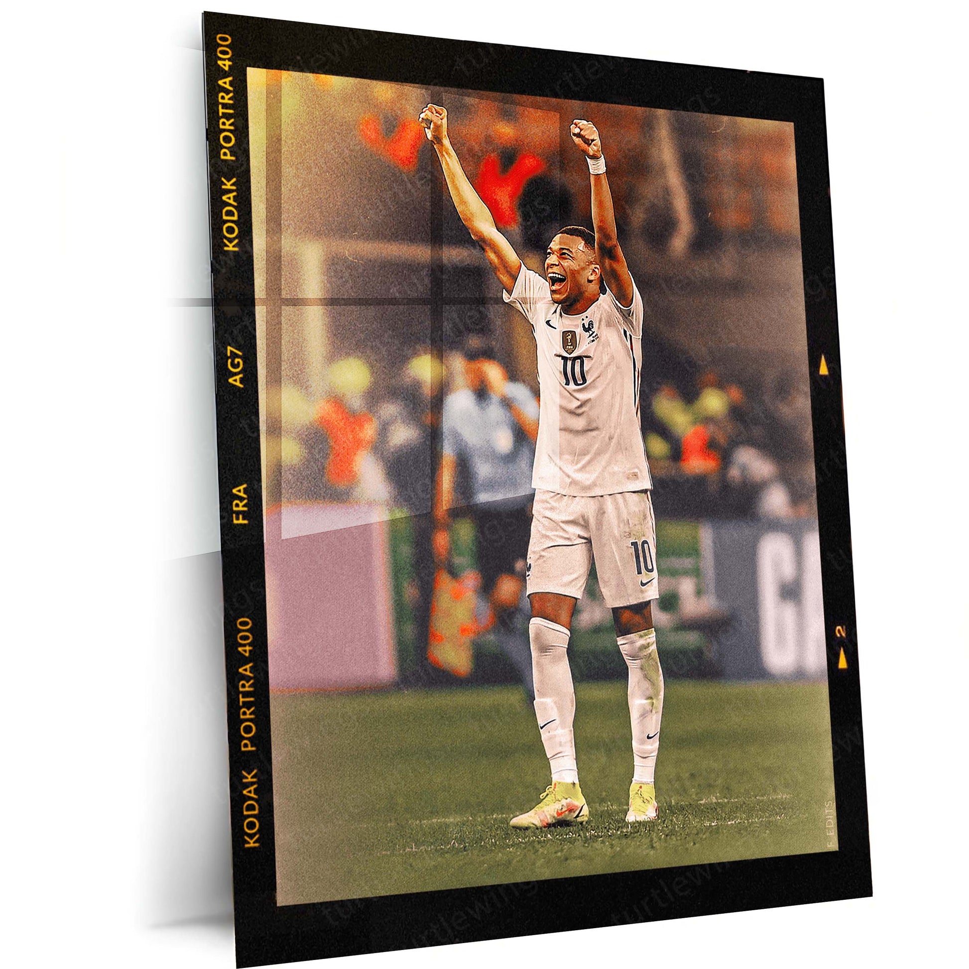 Kylian Mbappé France Metal Frame | World Cup Star Wall Art 02 - TURTLEWINGS
