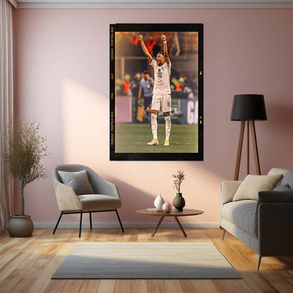 Kylian Mbappé France Metal Frame | World Cup Star Wall Art 02 - TURTLEWINGS
