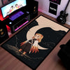 Kyojuro Rengoku Demon Slayer Area Flat Rug | Flame Hashira Moonlit Anime Area Flat Rug | Premium Anime Bedroom & Gaming Room Floor Decor