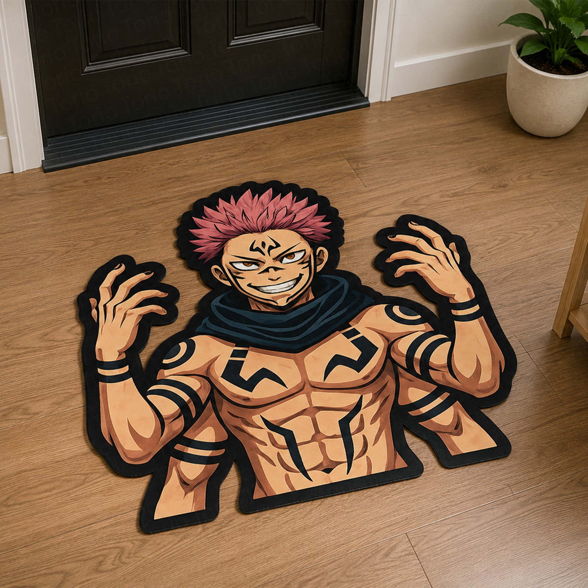 Tomura Shigaraki Cut-out Flat Rug | My Hero Academia Villain Anime Flat Rug | Premium MHA Gaming Room Decor
