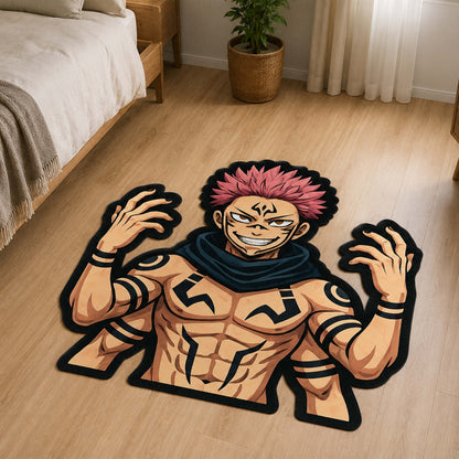 Tomura Shigaraki Cut-out Flat Rug | My Hero Academia Villain Anime Flat Rug | Premium MHA Gaming Room Decor