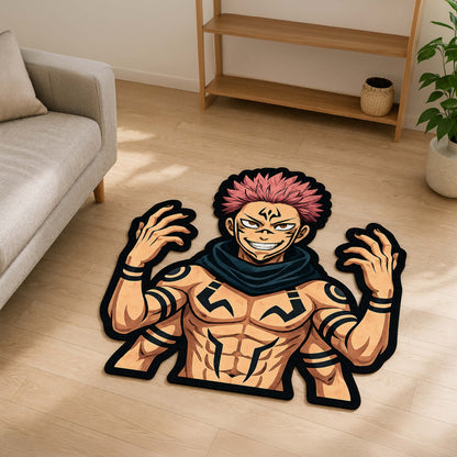 Tomura Shigaraki Cut-out Flat Rug | My Hero Academia Villain Anime Flat Rug | Premium MHA Gaming Room Decor