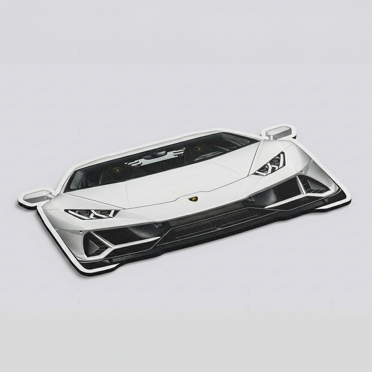 Lamborghini Inspired Floor Mat | Anti-Slip 3mm Absorbent Supercar Design Flat Rug | Easy Clean Waterproof Floor Mat for Home, Office & Garage