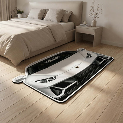 Lamborghini Inspired Floor Mat | Anti-Slip 3mm Absorbent Supercar Design Flat Rug | Easy Clean Waterproof Floor Mat for Home, Office & Garage
