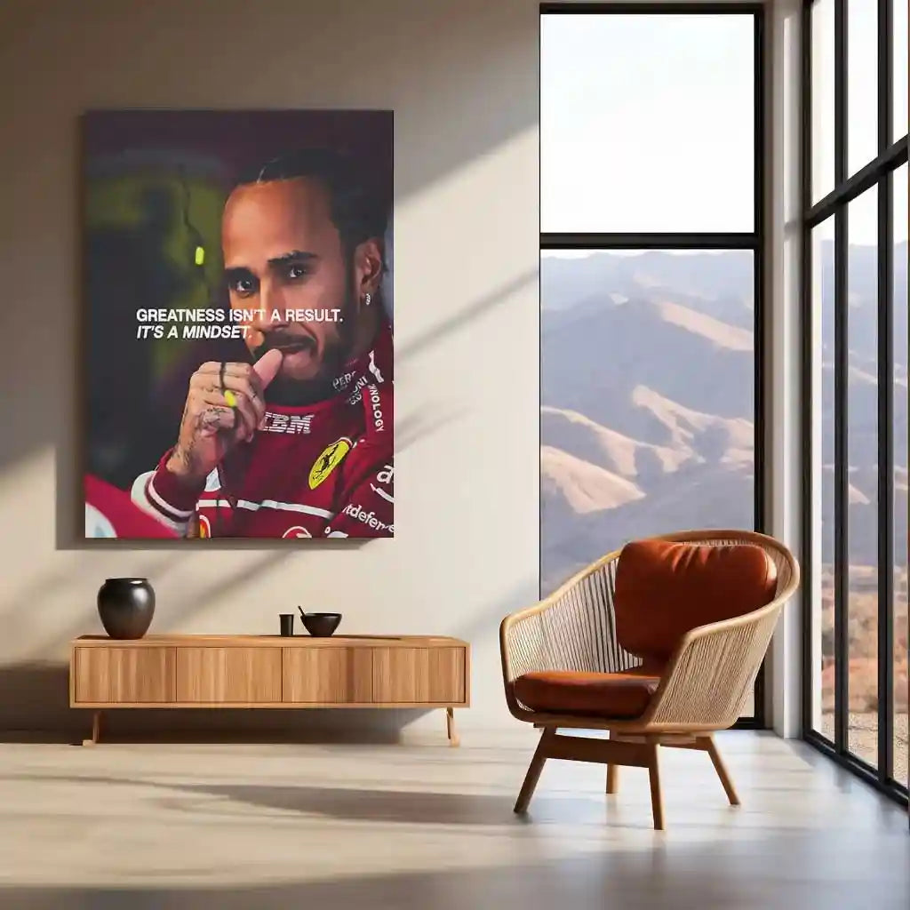 Lewis Hamilton Metal Poster | F1 Racing Legend Wall Art | Speed x Legacy Decor - TURTLEWINGS