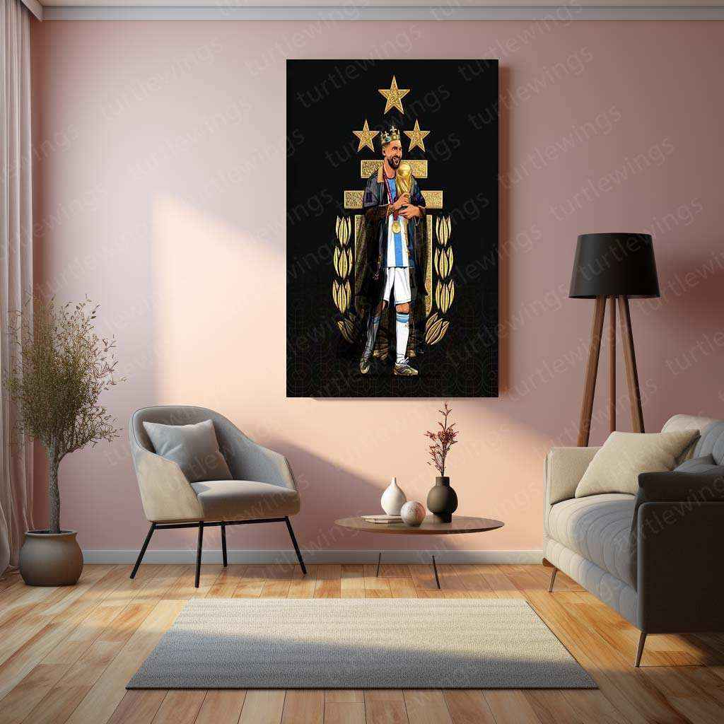 Lionel Messi Metal Poster – GOAT Football Wall Art | - TURTLEWINGS